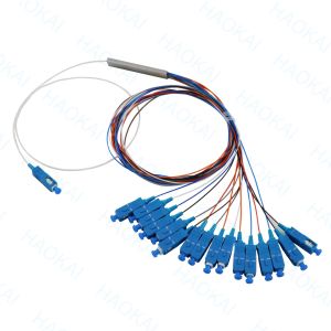 China FTTH ミニ鋼管光ファイバースプリッタ 1x16 SC UPCコネクタ付きPLCスプリッタ supplier