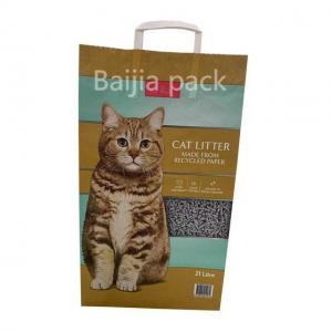 Cat Litter Kraft Paper Bag Packaging 1.5l-10l Custom Printed Size