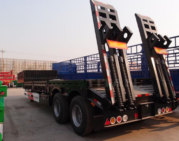 2 axles 40 tons flat deck low bed trailer low loader semi trailer for sale