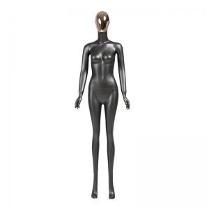 Electroplated Face Female Standing Mannequin , Matte Spray Female Display Mannequin