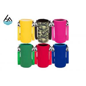 China Colorful Printed Can Cooler Bag , Neoprene Can Cover Simple Fashion Diving Material supplier