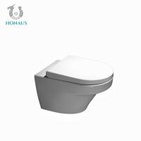 China Washdown Flushing Wall Hanging Commode Rimless Wall Hung WC One Piece on sale