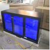 3 Door 330L Under Counter Bar Refrigerator With Blue Light