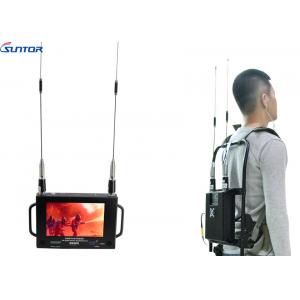 China High Definition Multimedia Interface / Av COFDM Wireless Transmitter  Backpack System With Digital LED Control Panel supplier
