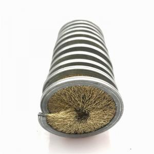 Galvanized Metal Spiral Coil Spring Brush Roller For Polishing