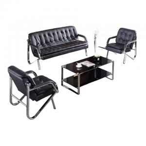Contemporary Office Sofa and Coffee Table Set for Professional Business Environments