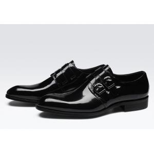 China Retro Brogue Men Formal Dress Shoes , Business Office Black Oxford Shoes supplier