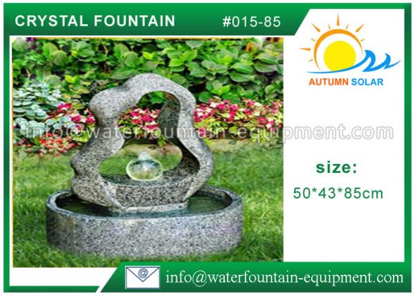 Granite Water Cast Stone Garden Fountains With Crystal Ball