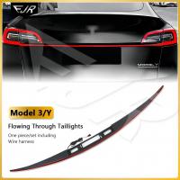China For Tesla Model Y 3 Through Taillight Dynamic Rear Tail Light Strip Upgrade And Modification Decoration M3 Y on sale