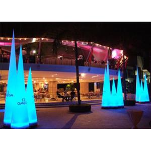 China Blue Red Led Light Inflatable Cone Oxford Cloth For Outdoor Traffic supplier