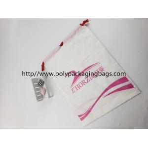 China Fashional Plastic Bags With Drawstring Closure , Customized Logo Printed supplier