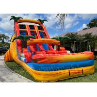 China Outdoor Commercial Hire Large Adult Backyard Inflatable Water Slide With Pool on sale