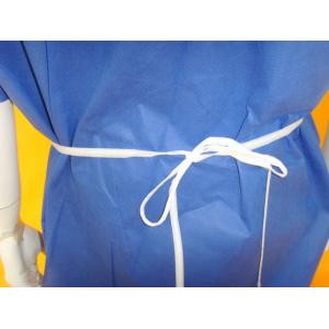 China Comfortable Non Woven Surgical Gown Flat Round Neck Style SMS PP Material supplier