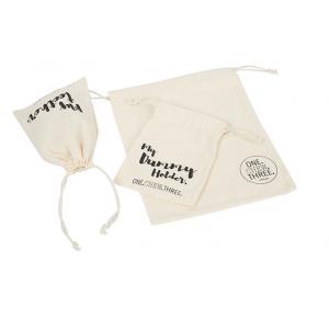 China Small Pull String Bags Cotton Canvas Material Made With Custom Logo supplier