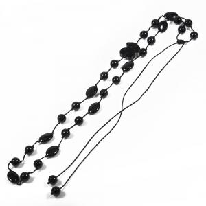 China Fashionable Gemstone Beaded Necklaces Handmade Adjustable Rope Necklace supplier