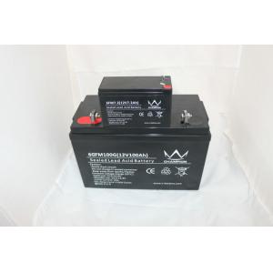 Black 12 Volt Lead Acid Battery / Impact Proof Solar System Battery