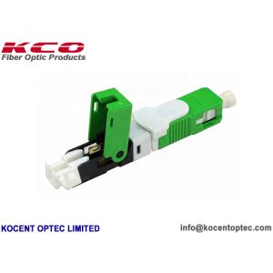 China Green Fiber Optic Fast Connector with Insertion Loss 0.2dB Return Loss 55dB and Tensile Strength >30N for FTTH Applications supplier