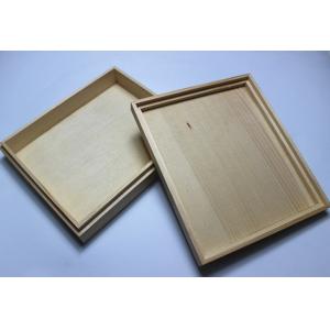 Custom Logo Wooden Wedding Photo Album Box , Wooden Photo Box With Hinged Lid / Lock