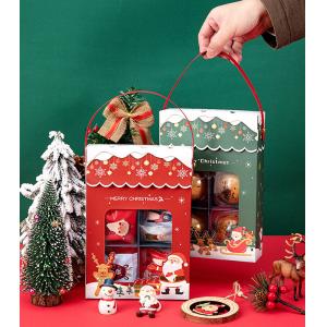 China Kraft Paper Food Gift Paper Box , Christmas Decorative Gift Boxes With Window supplier