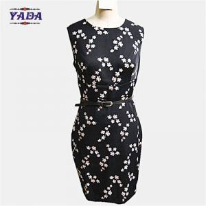China New arrival black small flower loose a line dress womens beach wear ladies casual dresses pictures for girl supplier