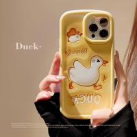 China Stereoscopic 3D Fun Duck Apple Phone Case Iphone 11 12 14 13 14pro Max Full Package on sale