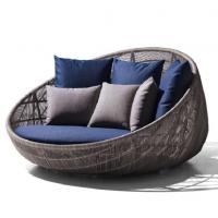China New Design PE Rattan Outdoor wicker Furniture Patio Garden Furniture lounge Sofa sun Bed on sale