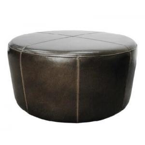 China American style round Bedroom leather upholstery wheel ottoman wholesale