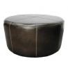 China American style round Bedroom leather upholstery wheel ottoman wholesale
