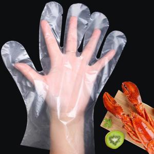China Plastic HDPE/LDPE PE Disposable Poly Food Service Hand Gloves supplier