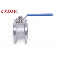 China SS316 DN80 Wafer Ends Wafer Ball Valve CF8M 1PC PN16 With Lever Light Weight on sale