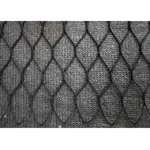 China Black Oxide Hand Woven Wire Rope Mesh , Stainless Steel Diamond Wire Mesh Fencing wholesale