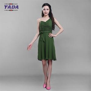 China Green color anti-wrinkle elegant party women's loose t-shirt chiffon boutique dress ladies ready made dresses sale supplier