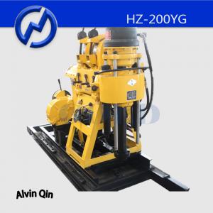 Hydraulic water drilling rig diamond core drilling rig HZ-200YG mobile drilling rig