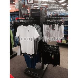 China Sportswear Free Standing Clothing Store Fixtures / Display Racks For Retail Stores supplier