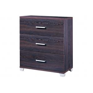 2 - 3 Drawers Lockable Filing Cabinets , Wood Storage Cabinets Sandal Wood Color