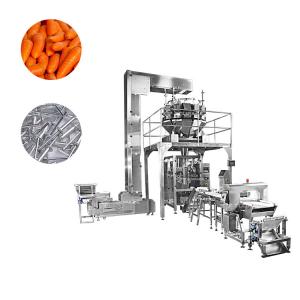 China SS316 Weighing Filling Machine Vertical Lettuce Watercress 500g Baby Carrot Weighing Packing Detecting Machine supplier