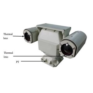China Surveillance montée sur véhicule de Ptz de double de capteur de long terme caméra de formation d'images thermiques supplier