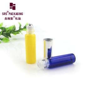 Thin wall round shape glass 5ml essential oil bottle roller ball