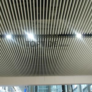 Decorative Aluminum Profile Baffle Strip Decorational Suspended Metal False White Metal Ceiling Tiles