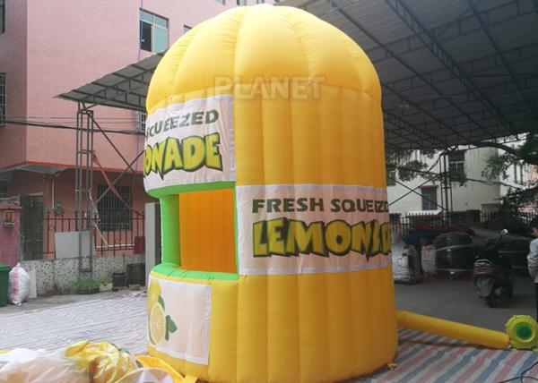 Lightweight Inflatable Lemonade Stand One Door And One Window Long Life Span