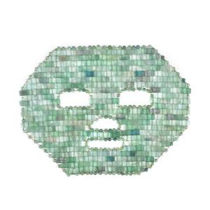 China 28cm Natural Cool Skin Facial Green Fluorite Jade Mask For Female supplier