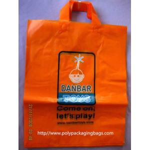 Clothes Packaging Soft Loop Handle Bag With Customized Logo / Retail Shopping Bag
