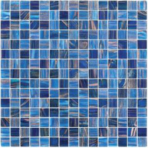 Deep sea blue glass mosaic mix pattern special design for bathroom project