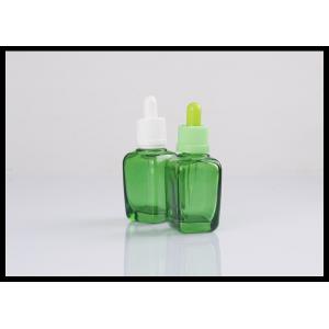 Essential Oil Glass Dropper Bottle 30ml  Cosmetic  Amber Square Green Bottle