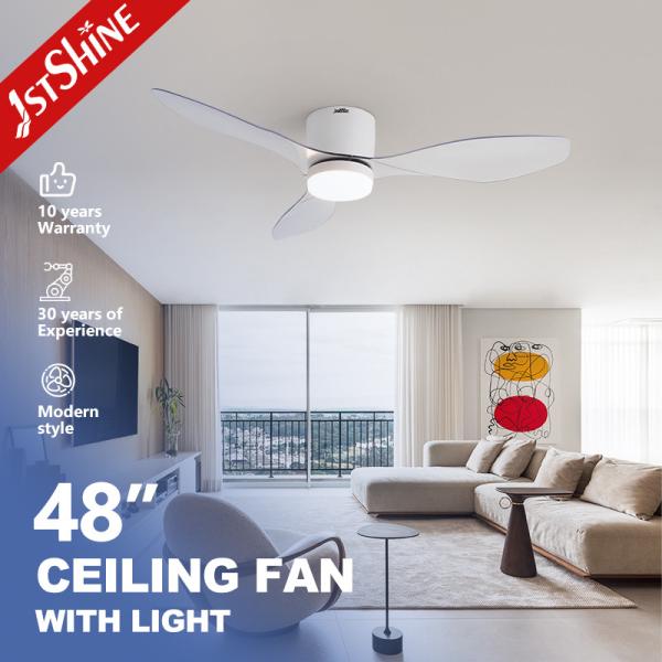 48 inches Plastic Modern Ceiling Fan With Light APP Smart Control For Bedroom