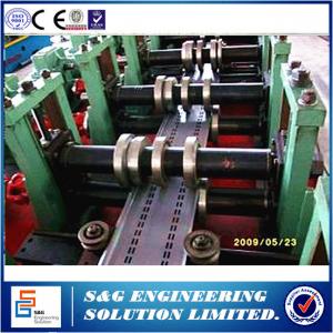 China 380V / 50Hz Warehouse Storage Rack Roll Forming Machine Colored Steel Tile Type supplier