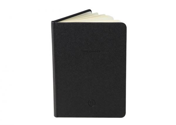 Black Linen Custom Hardcover Book Printing Offset Paper With Ribbon Bookmark