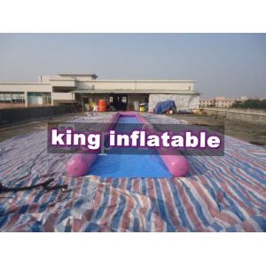 Purple / Blue 0.9mm PVC Inflatable Big Air Slide / Circle / Blob For Water fun