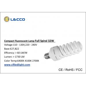 T4 CFL LED Light E27 32W Full Spiral Lamps For Home Lighting SDCM  < 5