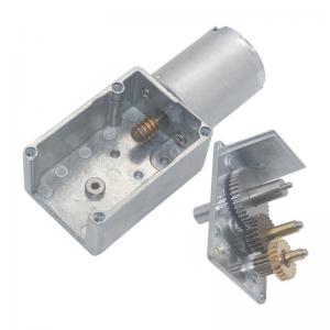 China 416 Steel Square Micro Worm Gear Motor 12v High Torque Brushed JGY 370 supplier